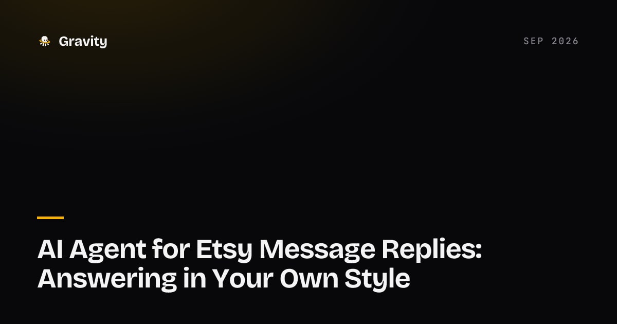 An Etsy seller's message inbox beside a drafted reply, with a style guide of the seller's own past replies between them