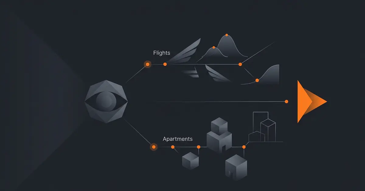 AI agent monitoring listings for matching apartments and flights.