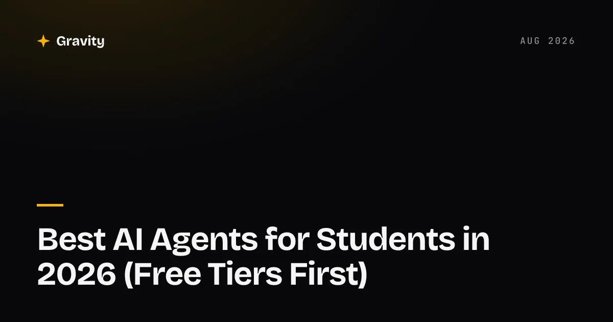 Best AI agents for students in 2026, compared on capability and free tier