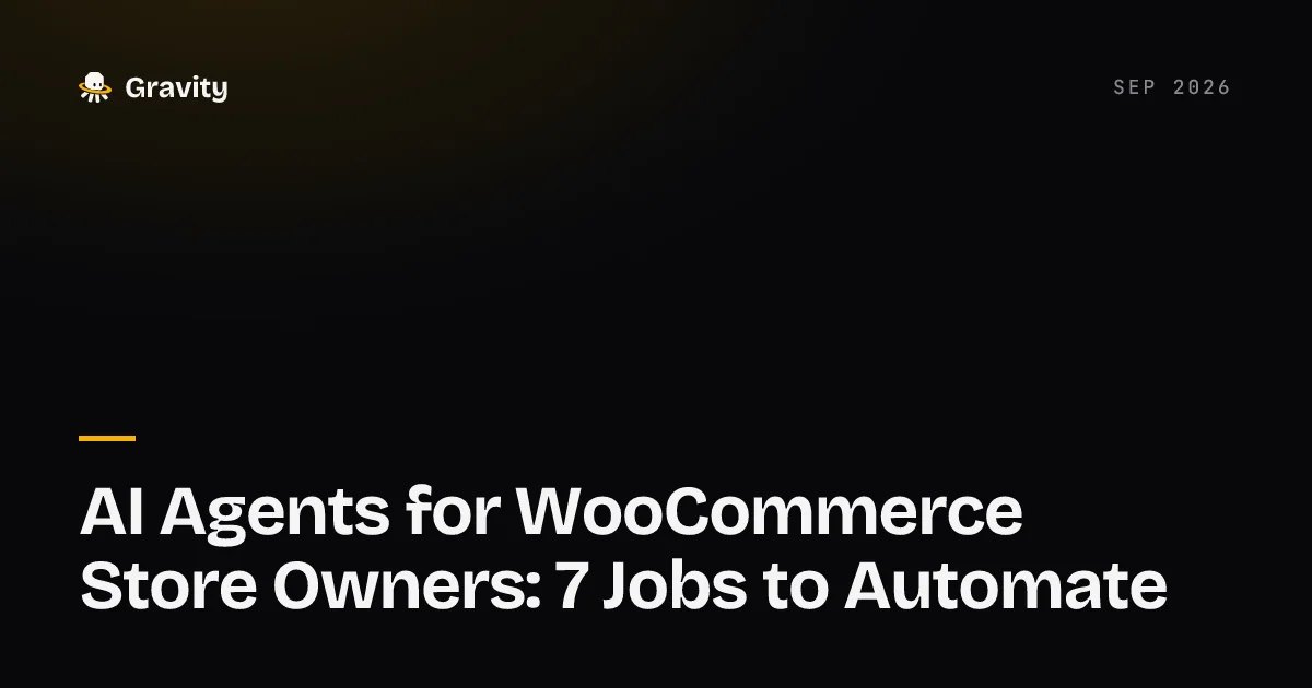 A WooCommerce store dashboard with an AI agent handling order, stock and review tasks in the background