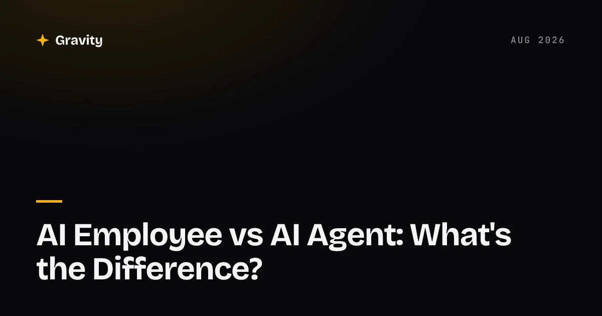AI employee vs AI agent: the employee label is a role wrapper, the agent is the unit of work underneath it
