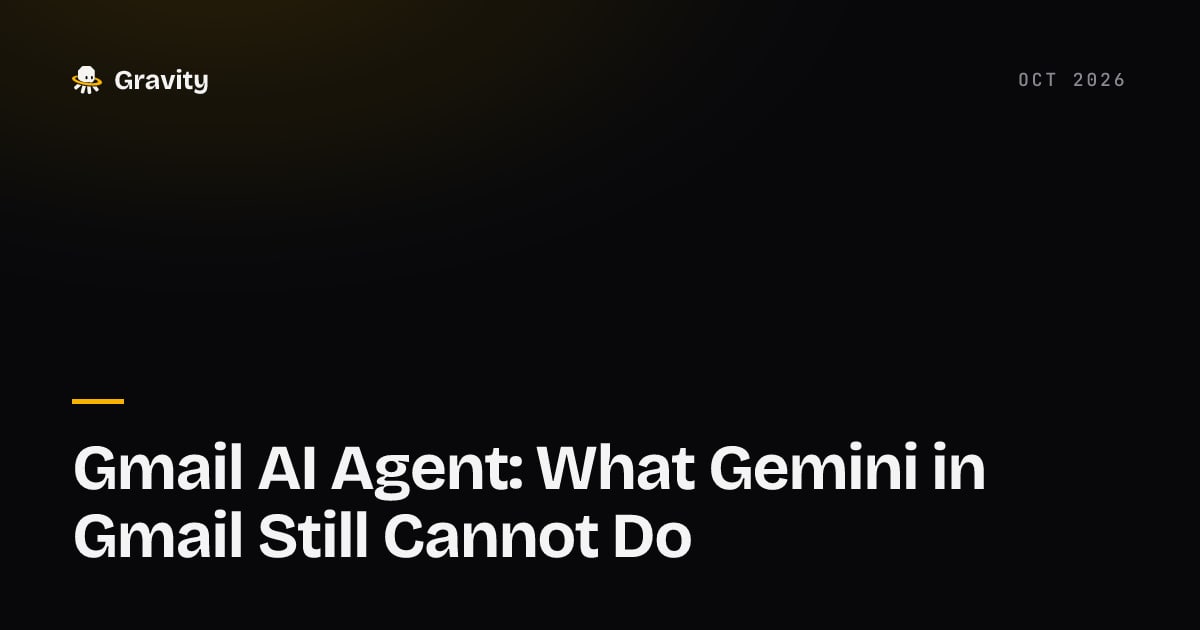 Typographic cover card on a dark background showing the post title in large type beside the Gravity wordmark.
