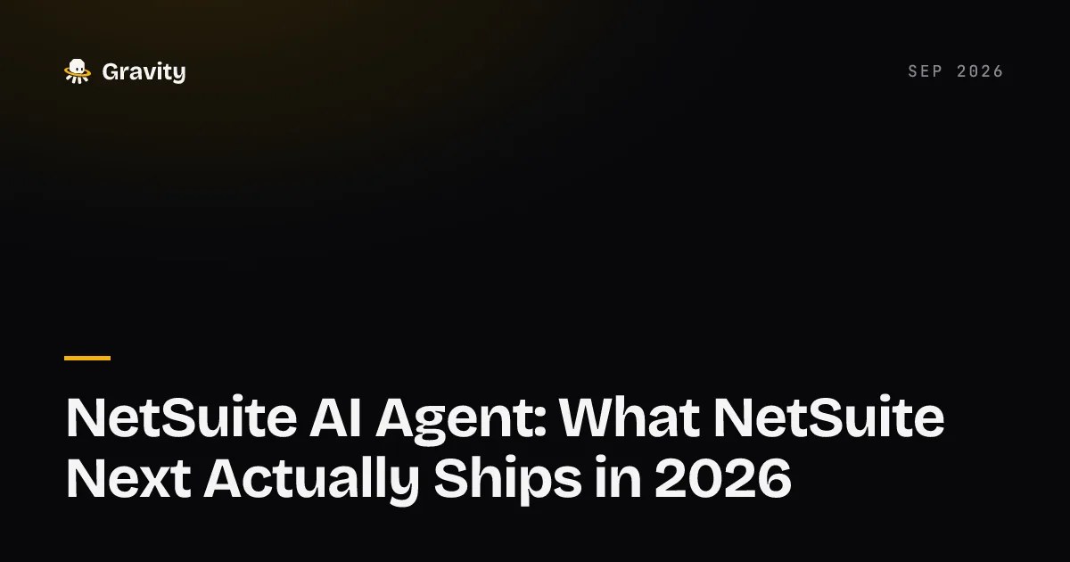 Typographic cover card reading NetSuite AI Agent Explained
