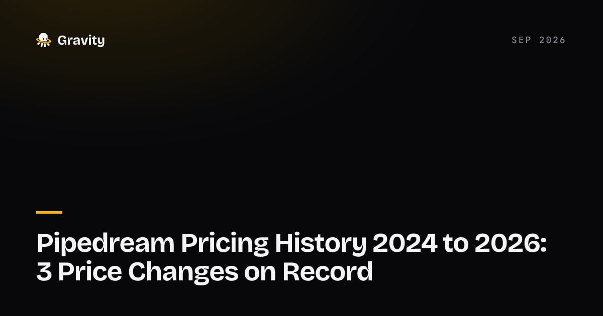 Cover card: Pipedream pricing history