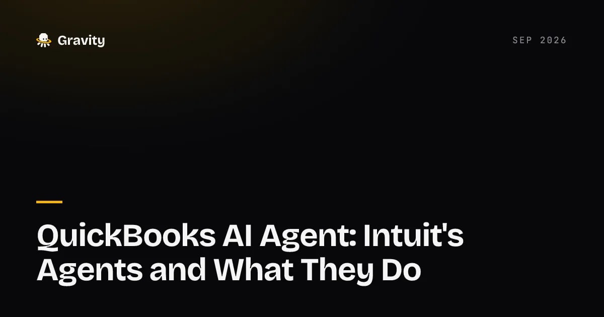 QuickBooks AI agent explained: the Payments, Accounting and Finance Agents and what each automates