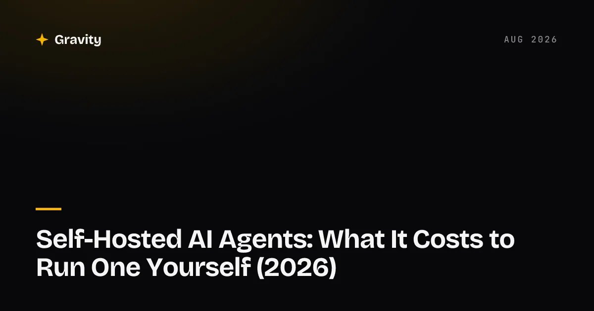 The four components of a self-hosted AI agent stack, from model runtime through to integrations, priced against a hosted plan
