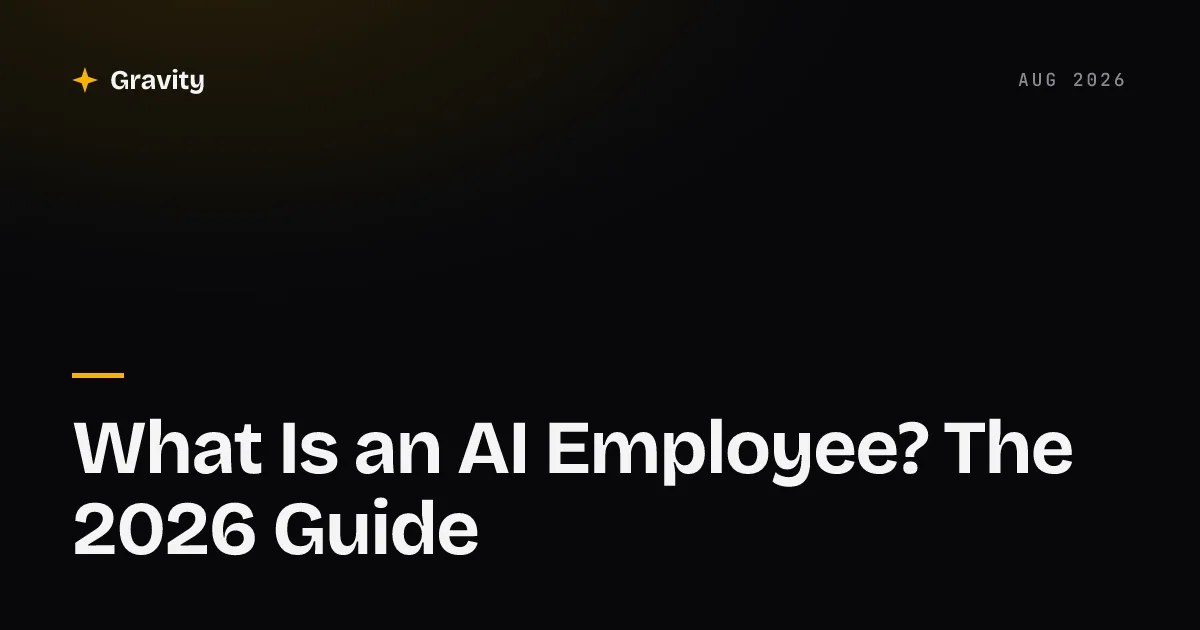 What is an AI employee: software that takes a plain-language brief and returns finished work