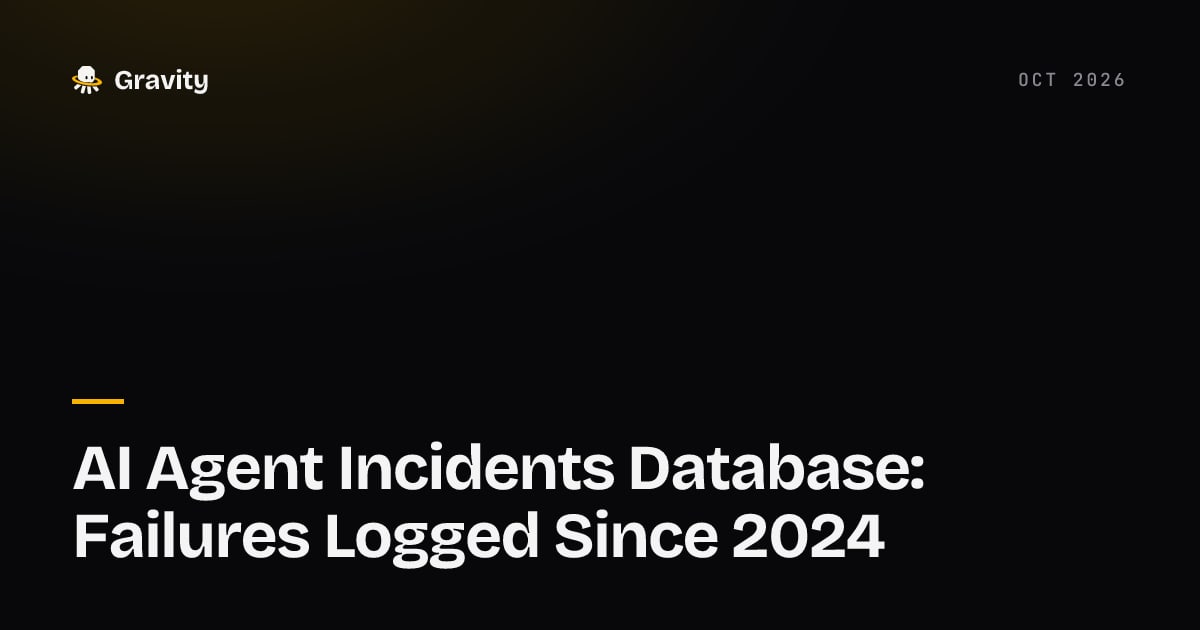 Typographic cover reading AI agent incidents database