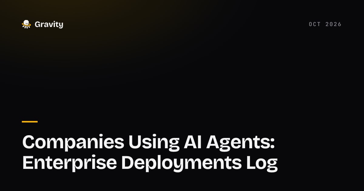 Typographic cover reading companies using AI agents